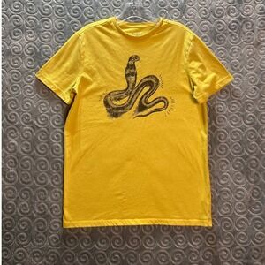 Goodfellow & Co Mens Yellow‎ Cobra Snake Graphic TShirt Size M